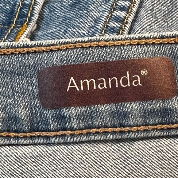 Gloria Vanderbilt Amanda Women's Plus Size 18W Denim 5 Pocket Jeans Blue - Picture 4 of 14